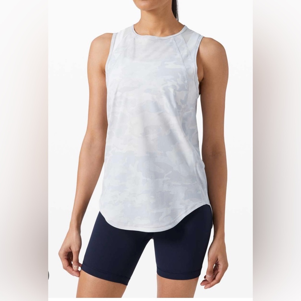 LULULEMON SCULPT TANK TOP MARBLED CREAM/GRAY SIZE 10